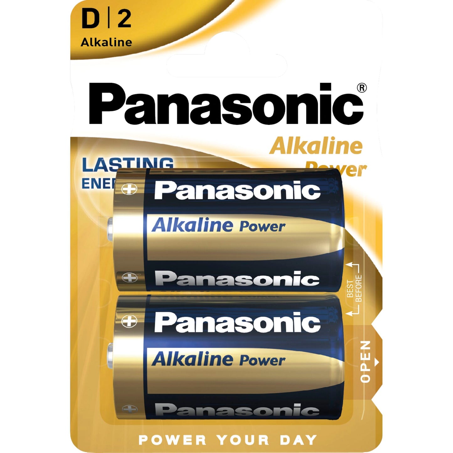 1x2 Panasonic Alkaline Power Mono D LR 20