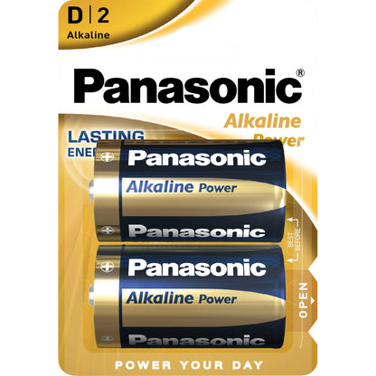 1x2 Panasonic Alkaline Power Mono D LR 20