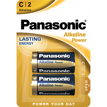 1x2 Panasonic Alkaline Power Baby C LR 14