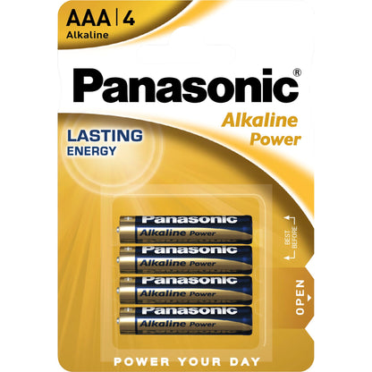 1x4 Panasonic Alkaline Power Micro AAA LR03