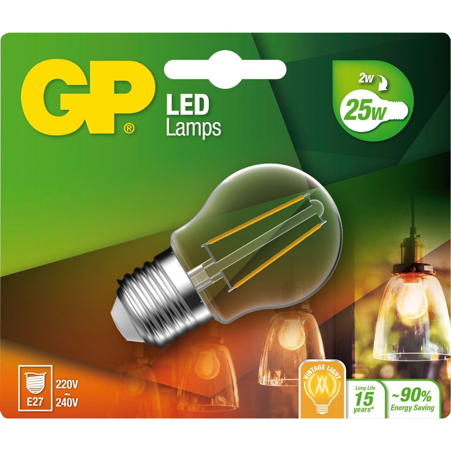 GP Lighting Filament Mini Globe E27 2W (25W) 250 lm    GP 078111