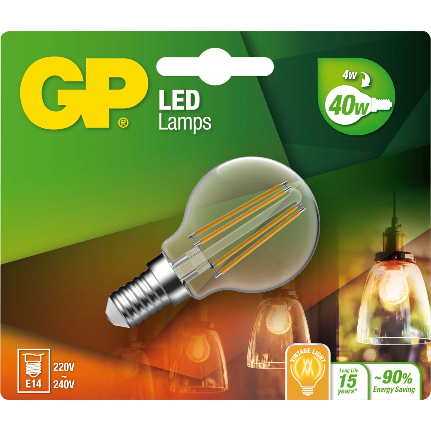 GP Lighting Filament Mini Globe E14 4W (40W)  470 lm   GP 078142