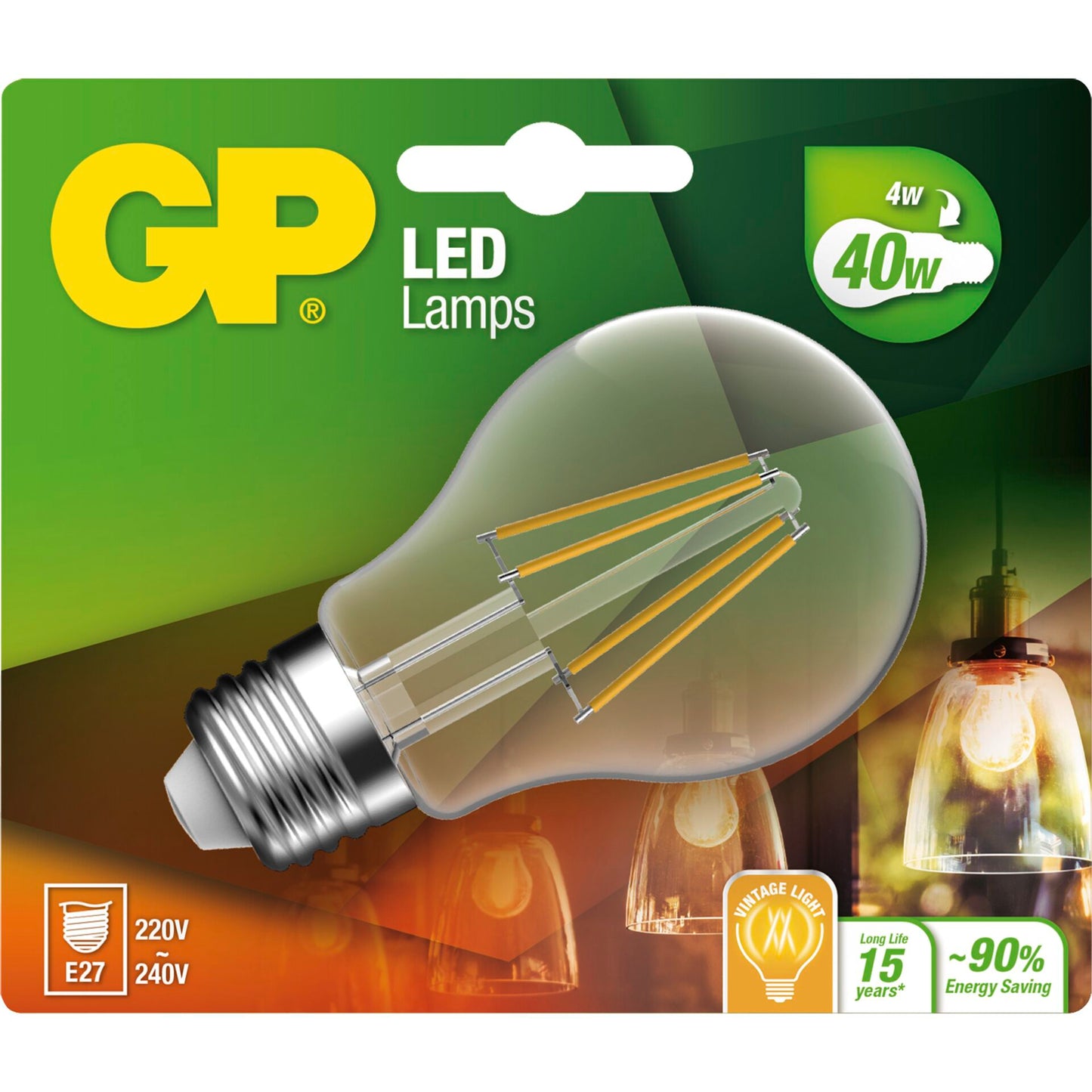 GP Lighting Filament Classic E27 4W (40W)  470 lm       GP 078203