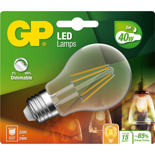 GP Lighting Filament Classic E27 5W (40W) dimmable 470lm GP078210