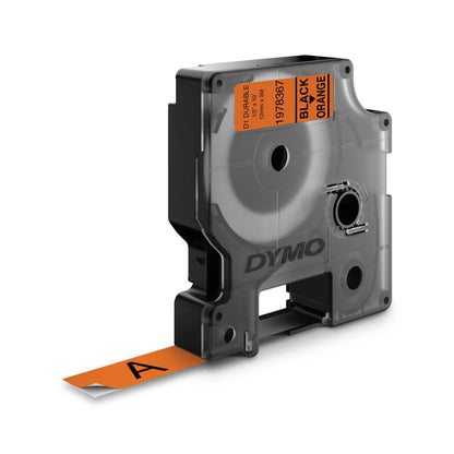 Dymo D1 Durable Labels 12 mm x 3 m black to orange