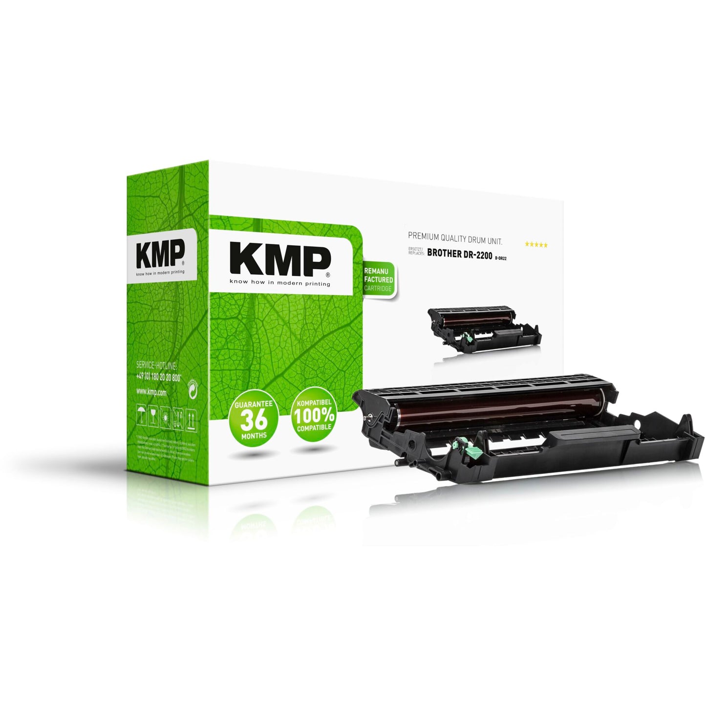KMP B-DR22 Drum Unit compatible with Brother DR-2200