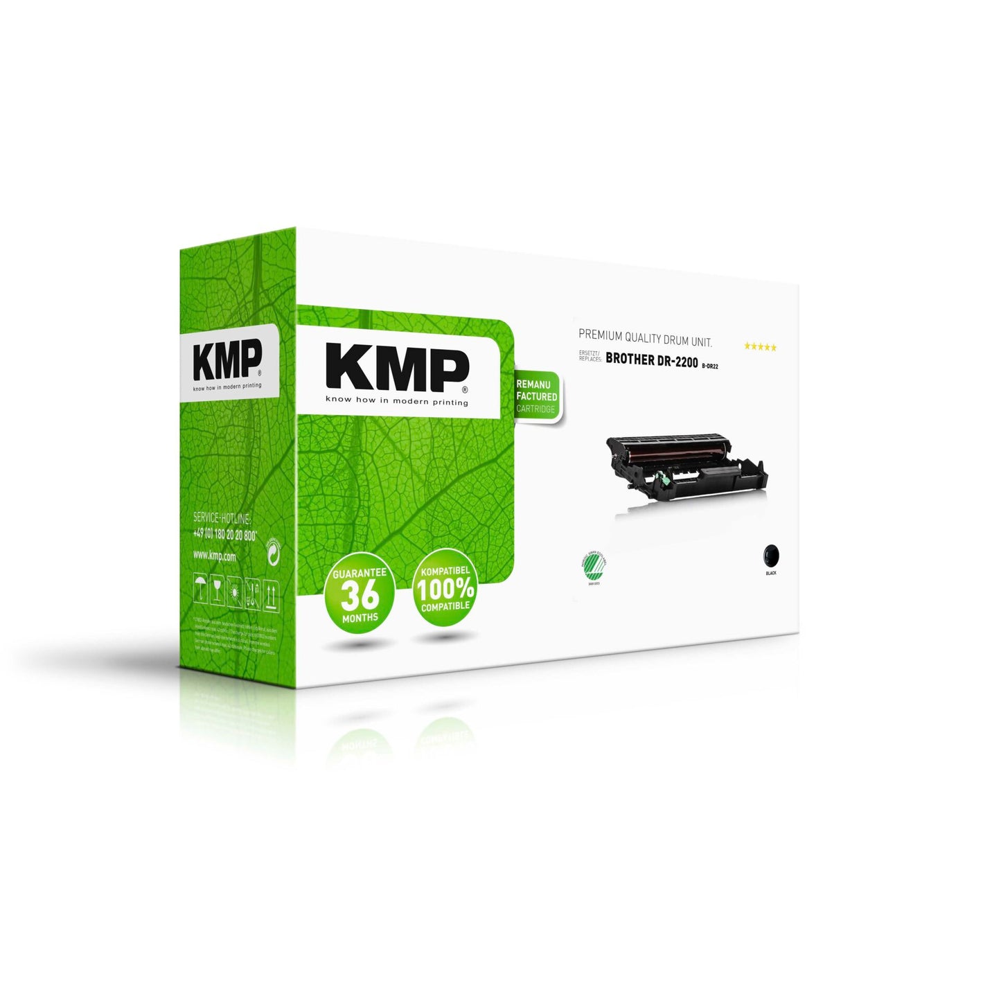 KMP B-DR22 Drum Unit compatible with Brother DR-2200