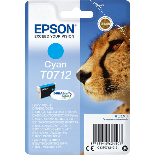 Epson ink cartridge cyan DURABrite T 071           T 0712