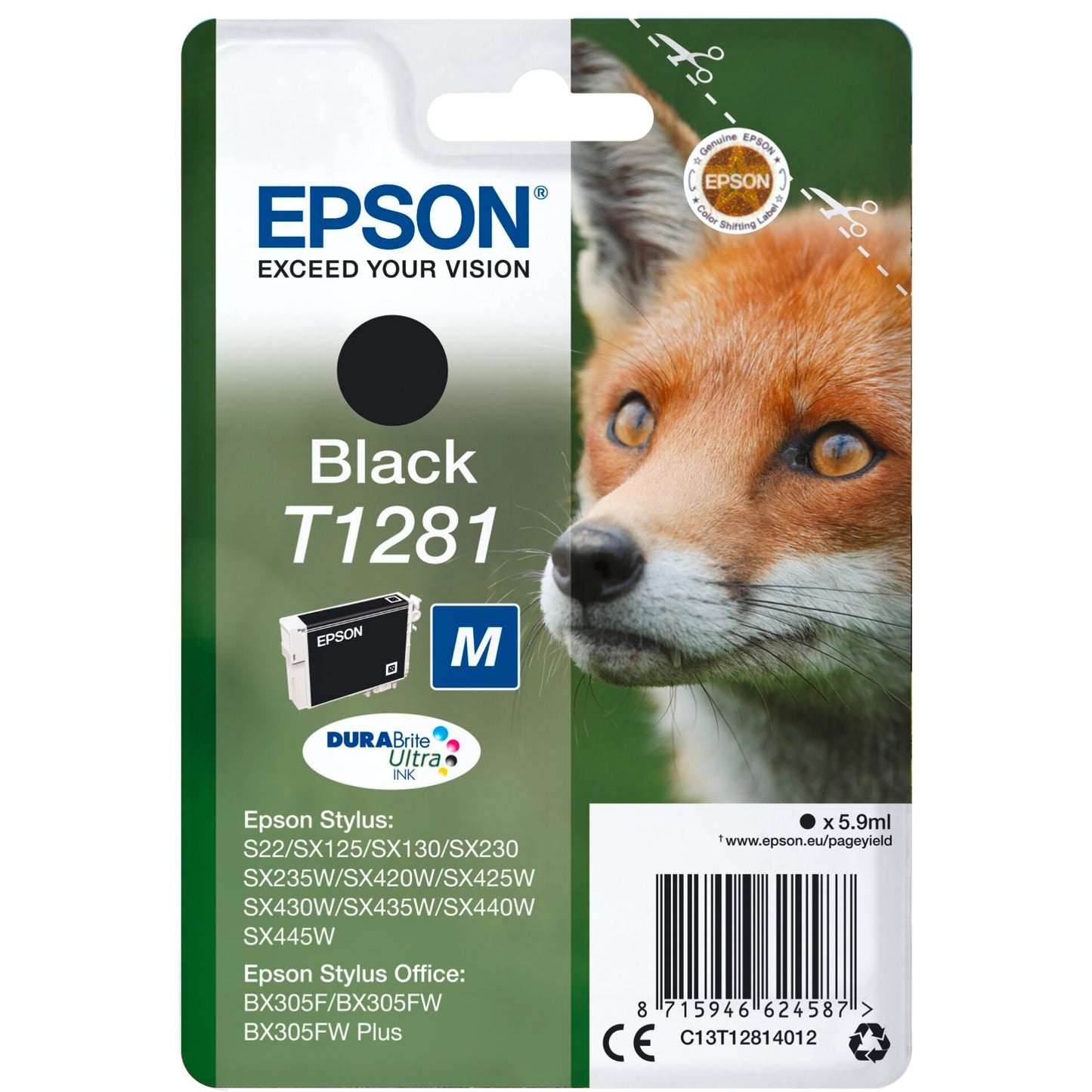 Epson ink cartridge black DURABrite T 128           T 1281