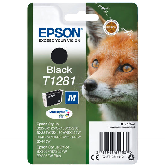 Epson ink cartridge black DURABrite T 128           T 1281
