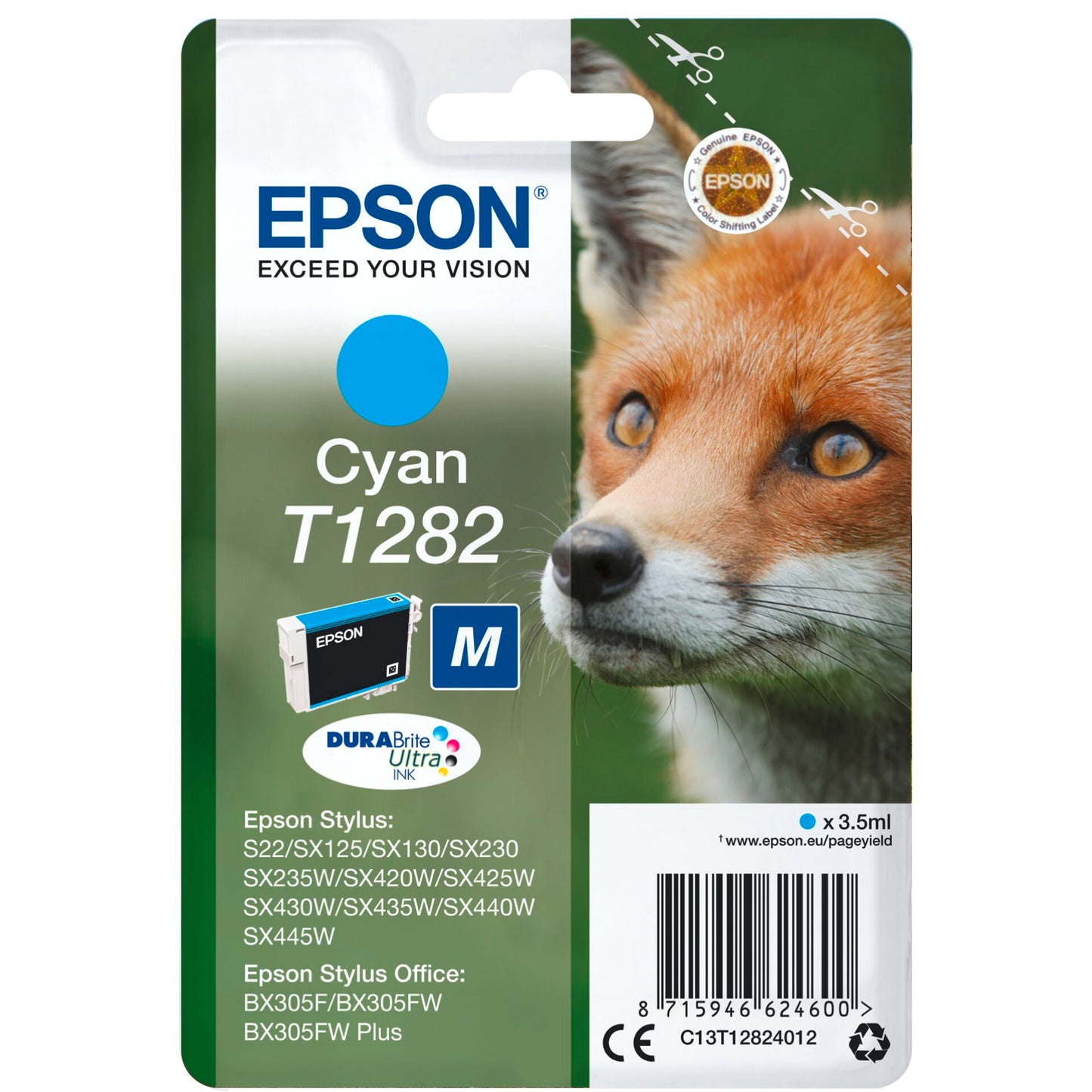 Epson ink cartridge cyan DURABrite T 128           T 1282