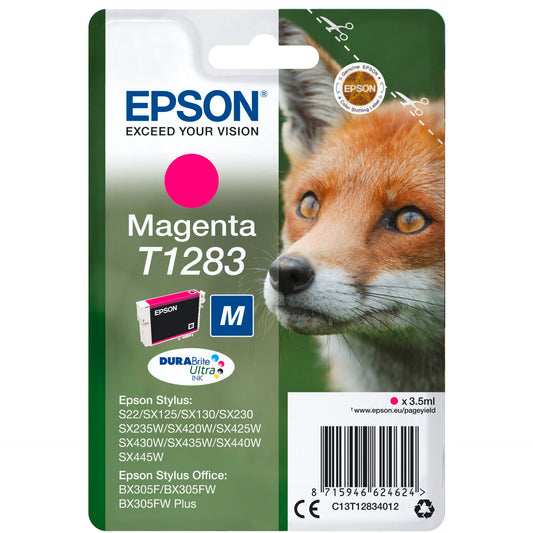 Epson ink cartridge magenta DURABrite T 128           T 1283