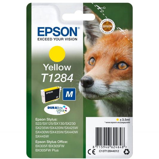 Epson ink cartridge yellow DURABrite T 128           T 1284