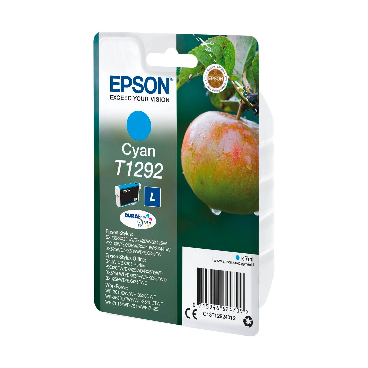 Epson ink cartridge cyan DURABrite T 129           T 1292