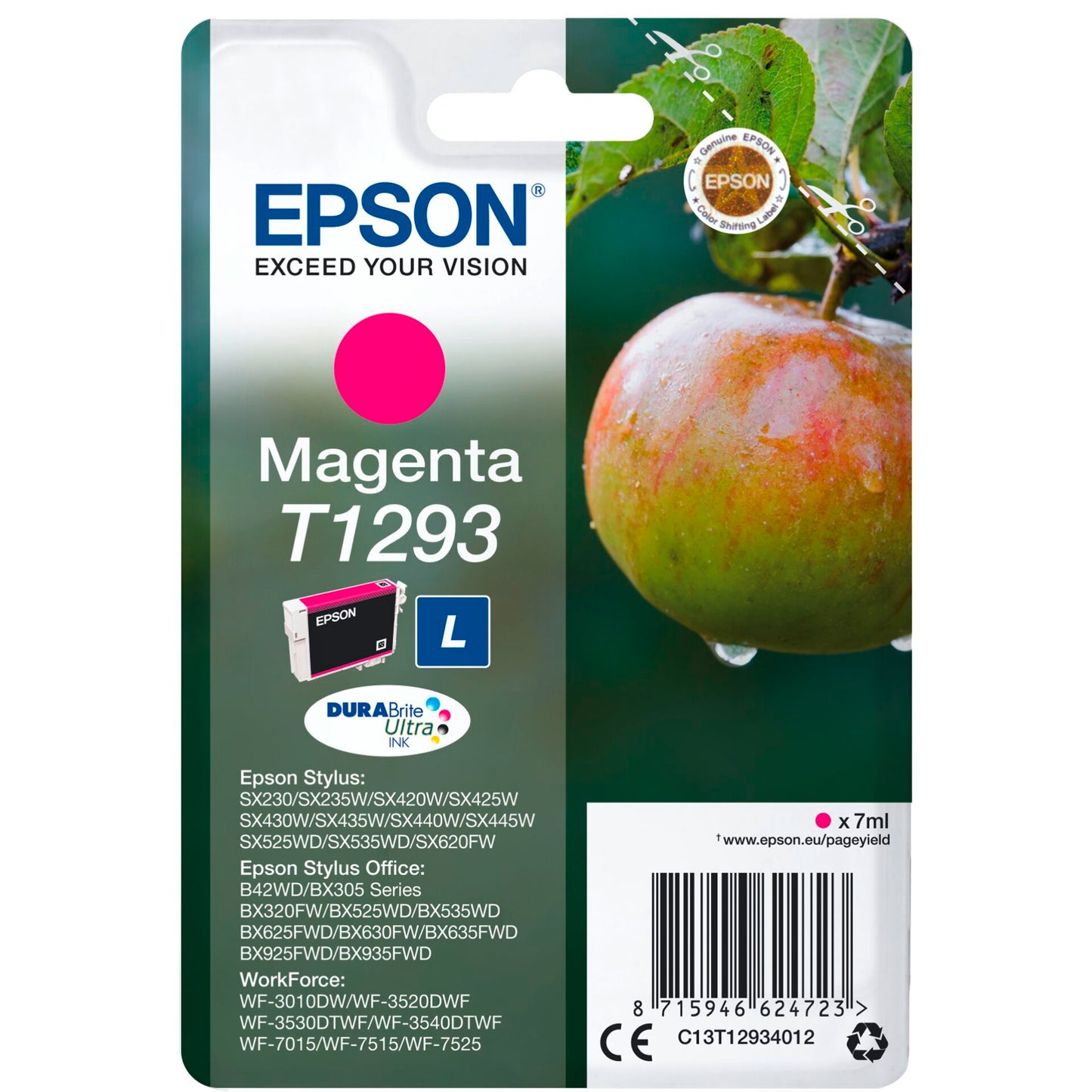 Epson ink cartridge magenta DURABrite T 129           T 1293