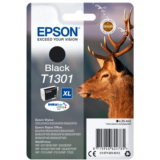 Epson ink cartridge black DURABrite T 130           T 1301