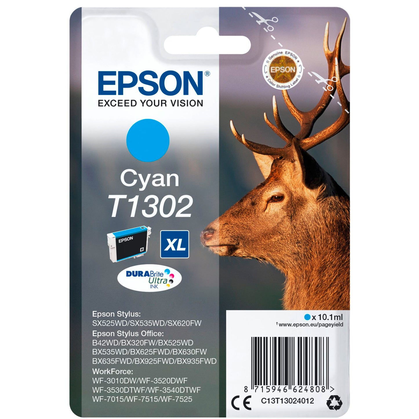 Epson ink cartridge cyan DURABrite T 130           T 1302