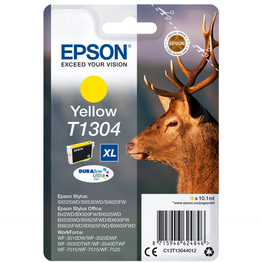 Epson ink cartridge yellow DURABrite T 130           T 1304