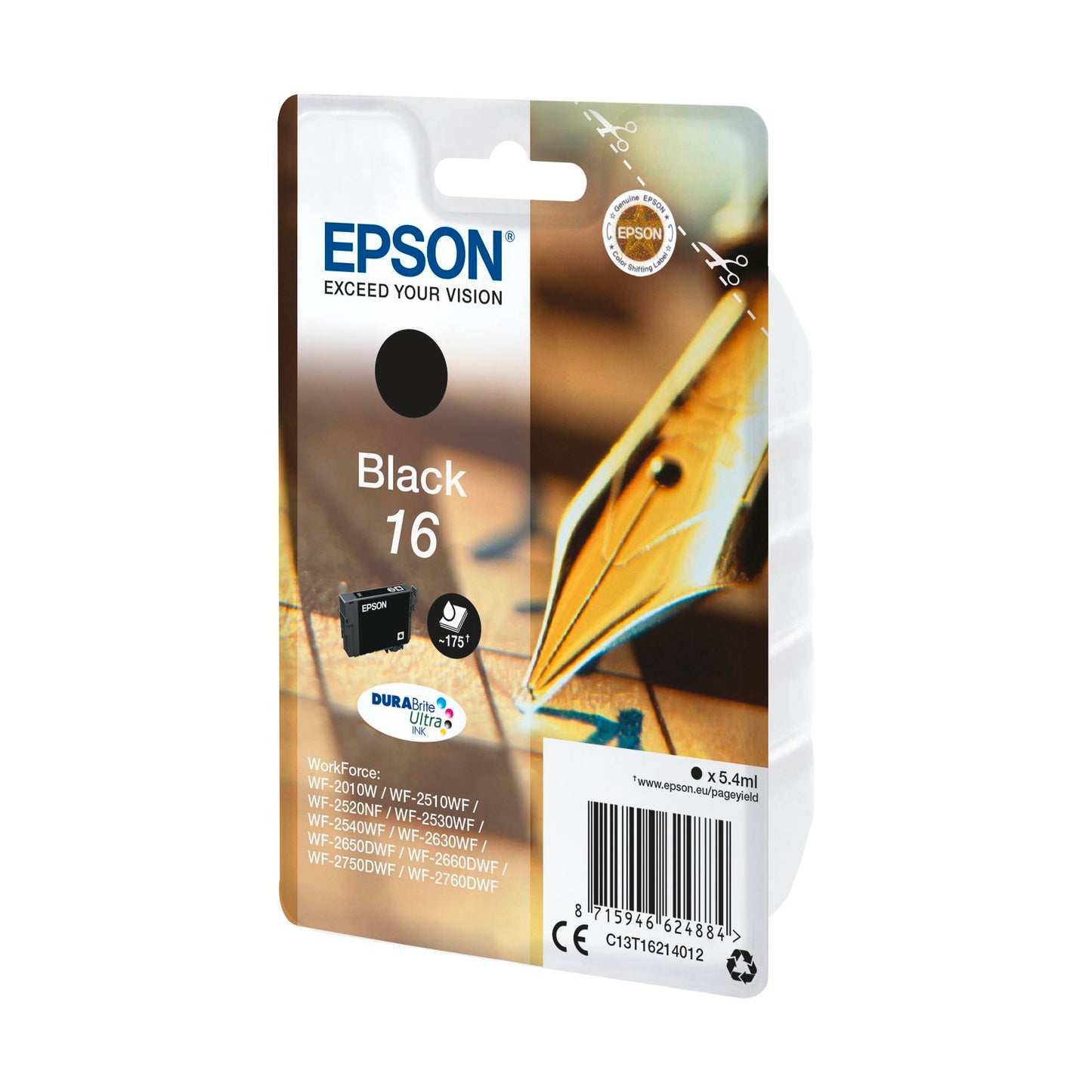 Epson ink cartridge black DURABrite Ultra T 162     T 1621