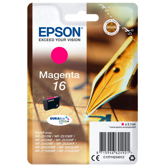 Epson ink cartridge magenta DURABrite Ultra T 162     T 1623