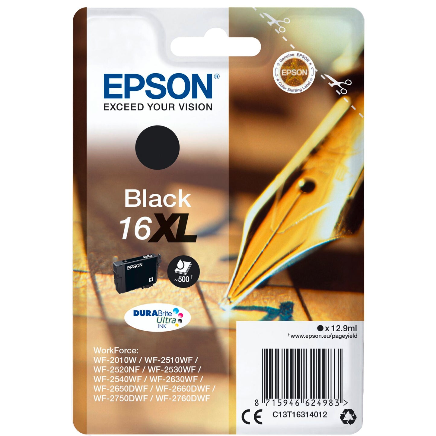 Epson ink cartridge XL black DURABrite Ultra T 163     T 1631