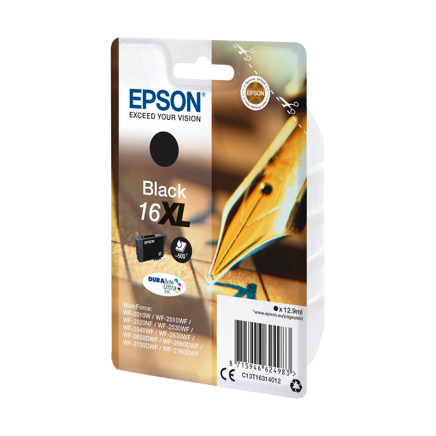 Epson ink cartridge XL black DURABrite Ultra T 163     T 1631