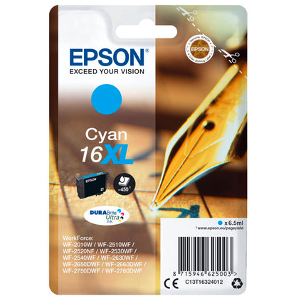 Epson ink cartridge XL cyan DURABrite Ultra T 163     T 1632