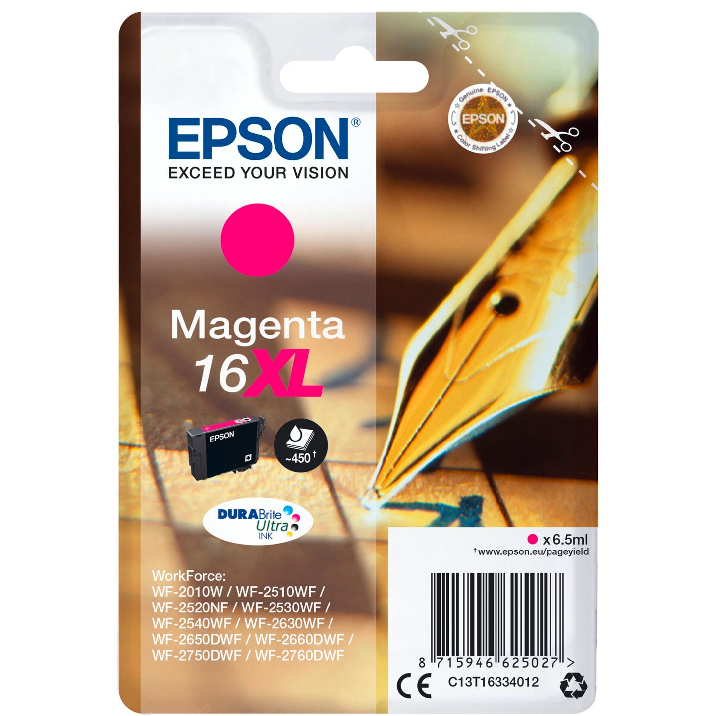 Epson ink cartridge XL magenta DURABrite Ultra T 163     T 1633