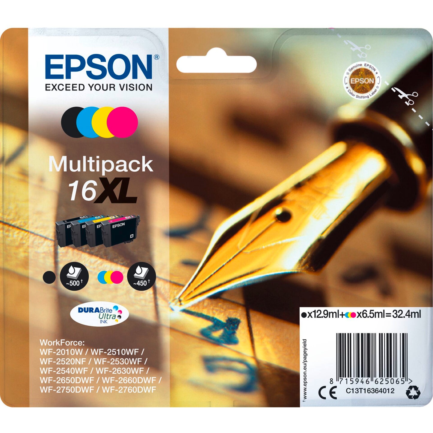 Epson DURABrite Ultra XL Multipack BK/C/M/Y T 163  T 1636
