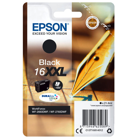 Epson ink cartridge black DURABrite Ultra XXL T 168 T 1681