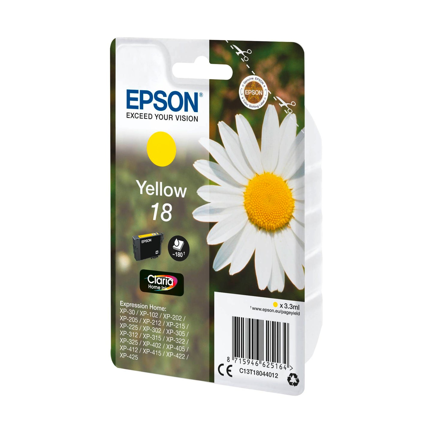 Epson ink cartridge yellow Claria Home T 180         T 1804
