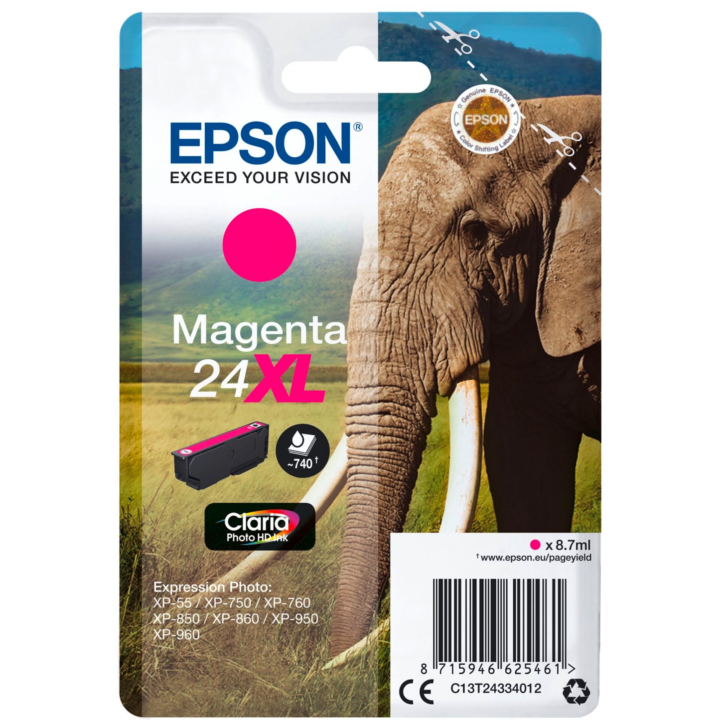 Epson ink cartridge XL magenta Claria Photo HD T 243     T 2433