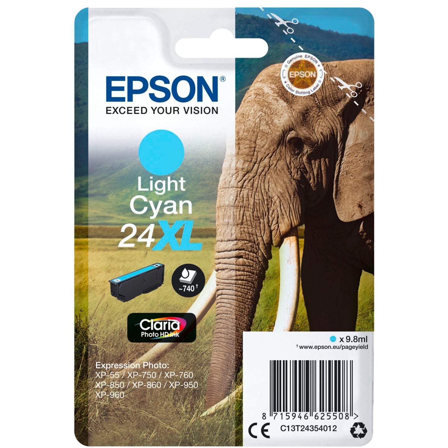 Epson ink cartridge XL light cyan Claria Home HD       T 2435