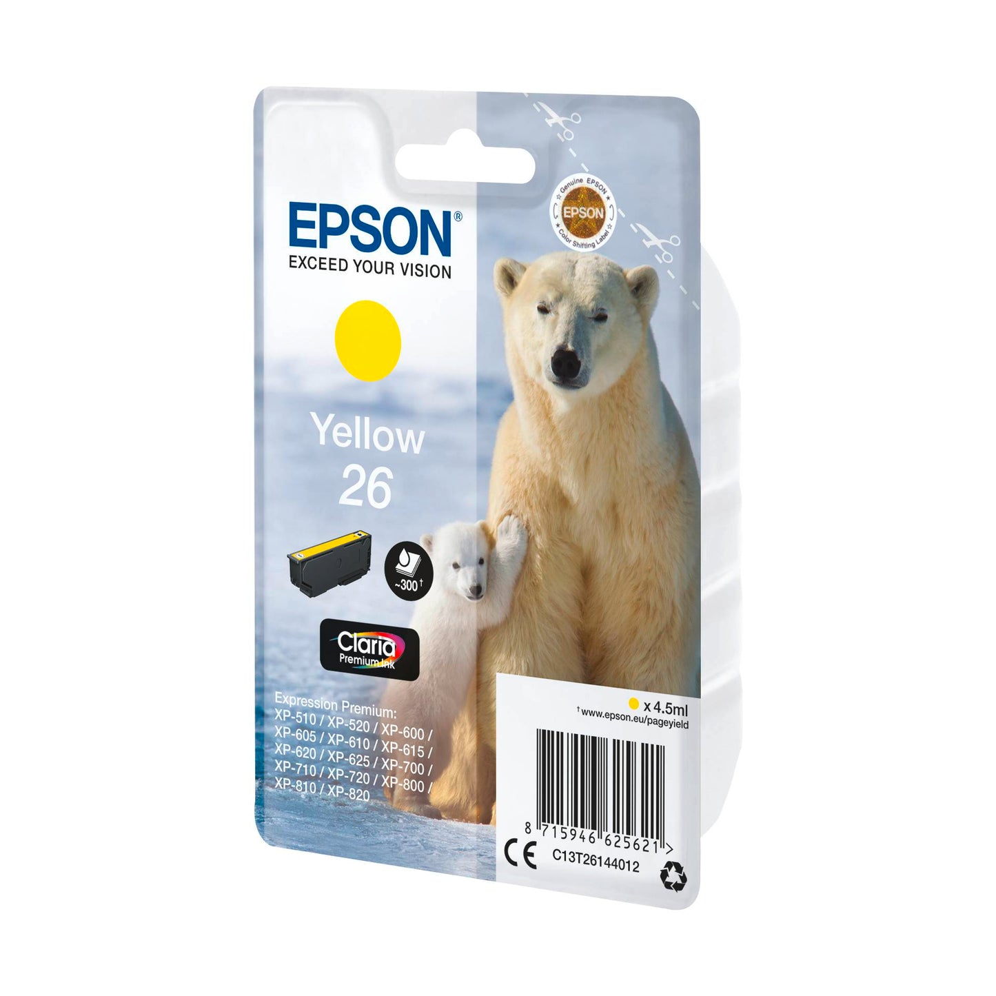Epson ink cartridge yellow Claria Premium T 261      T 2614