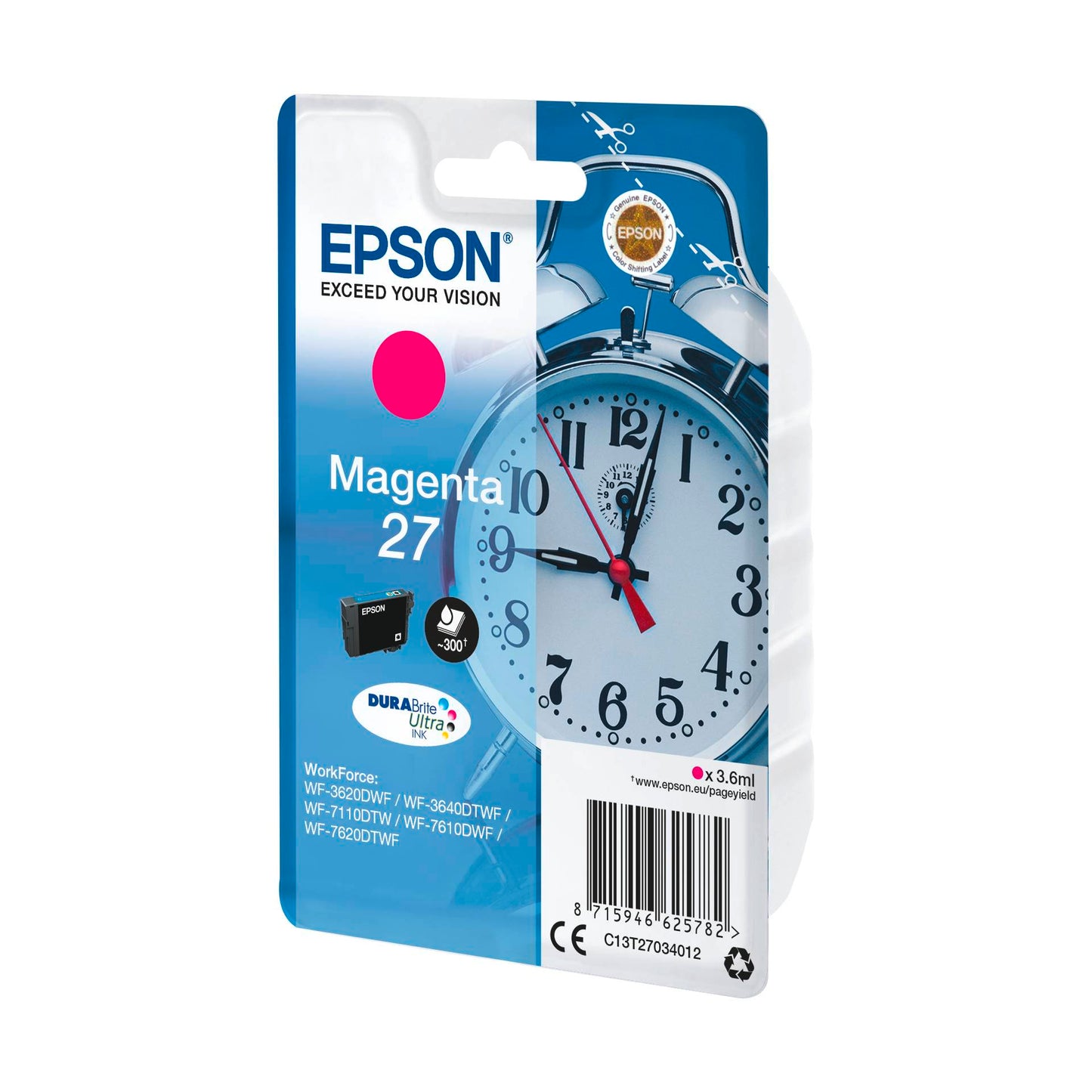 Epson DURABrite Ultra Ink 27 ink cartridge magenta T 2703