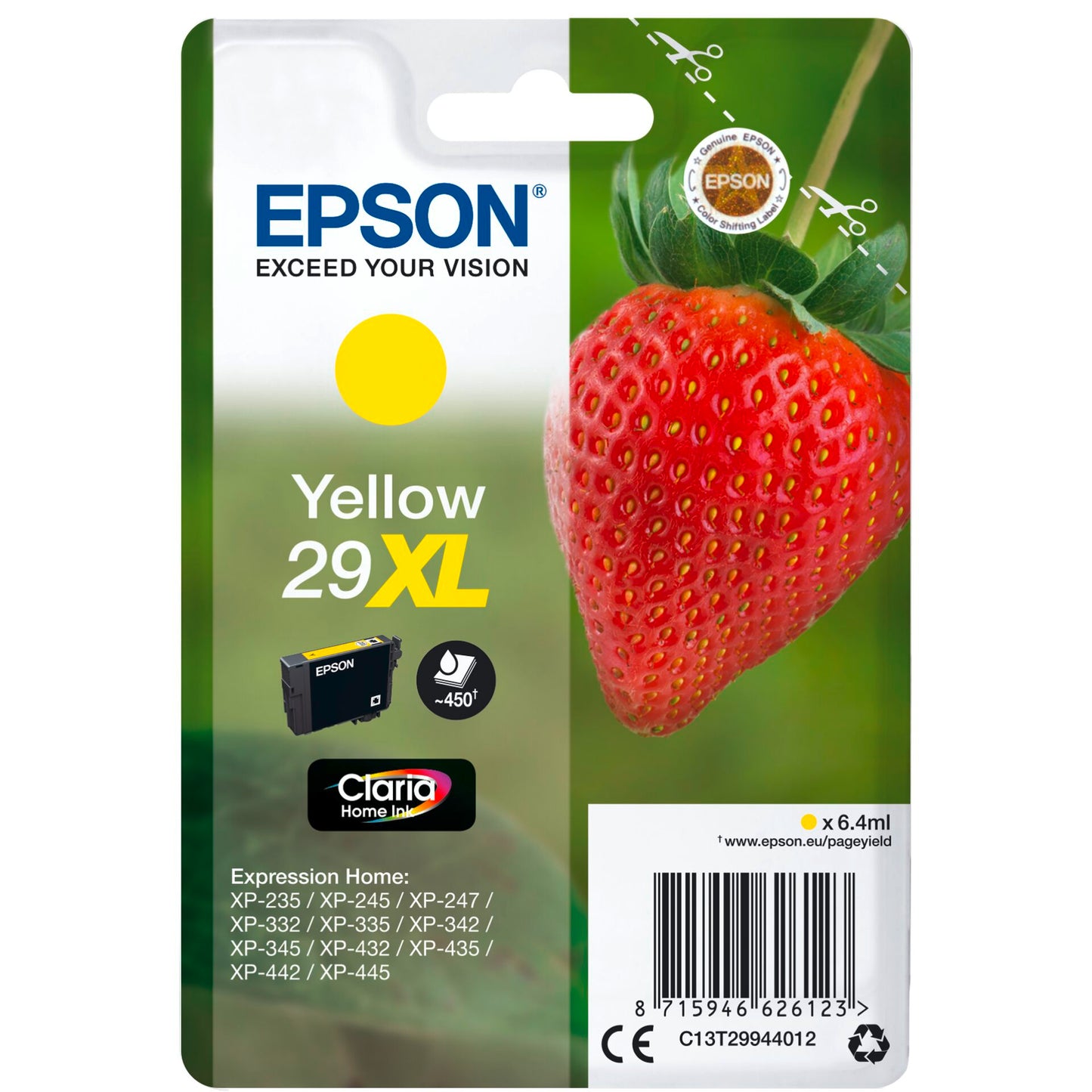 Epson ink cartridge XL yellow Claria Home 29            T 2994