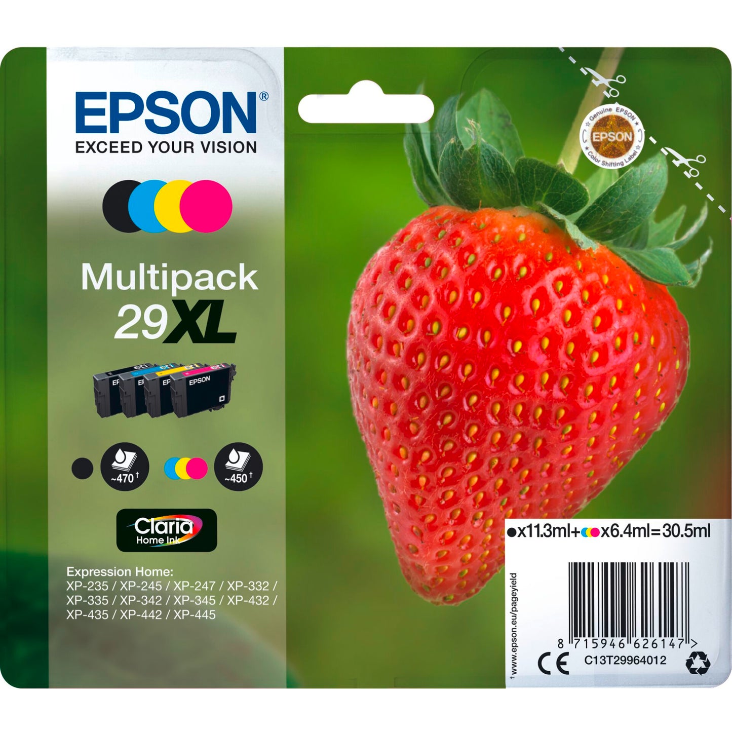 Epson Claria Home Multipack 29XL BK/C/M/Y                  T 2996