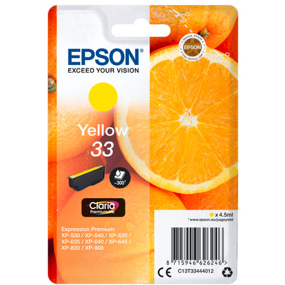 Epson ink cartridge yellow Claria Premium 33         T 3344