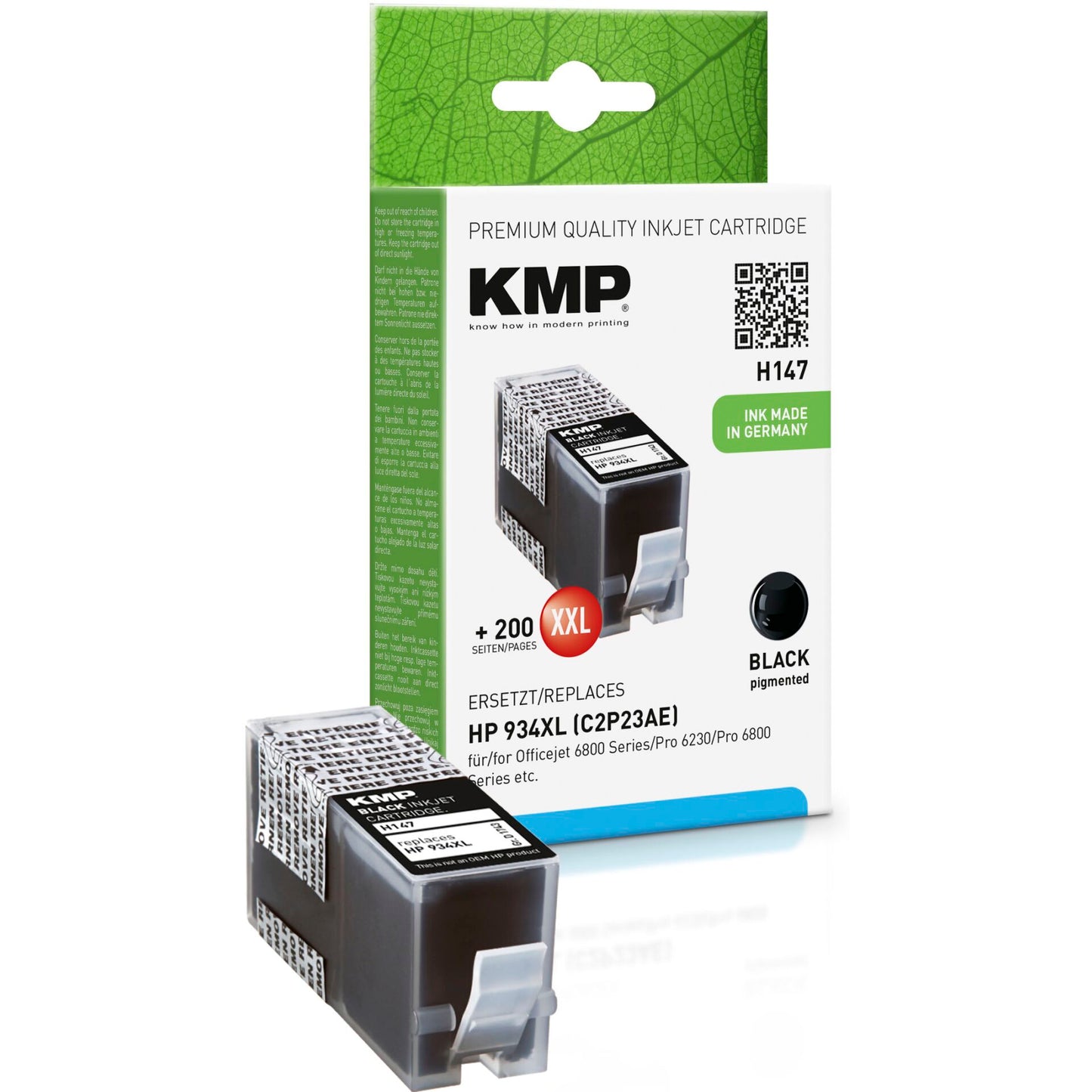 KMP H147 ink cartridge black compatible w.  HP C2P23AE 934 XL