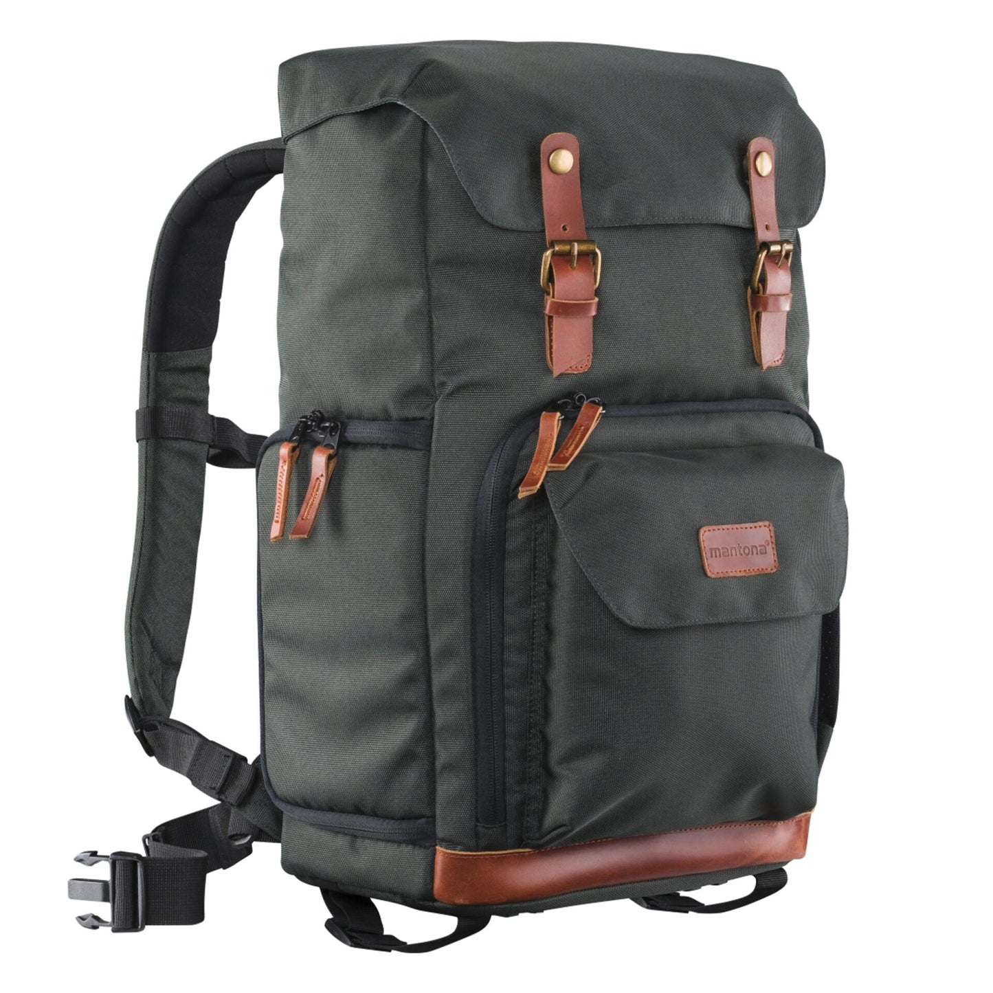 Mantona Camera Backpack Luis retro green