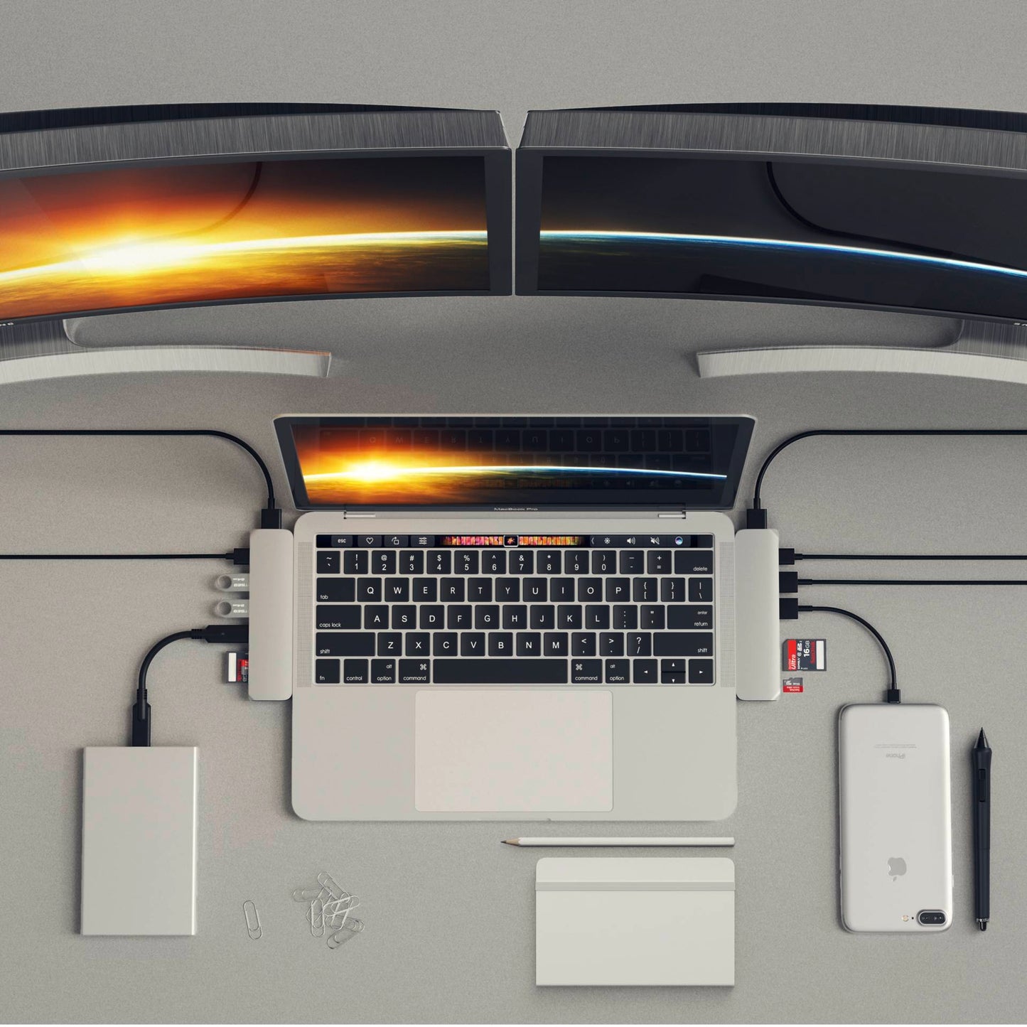 eatechi Type-C Pro Hub 4K HDMI silver