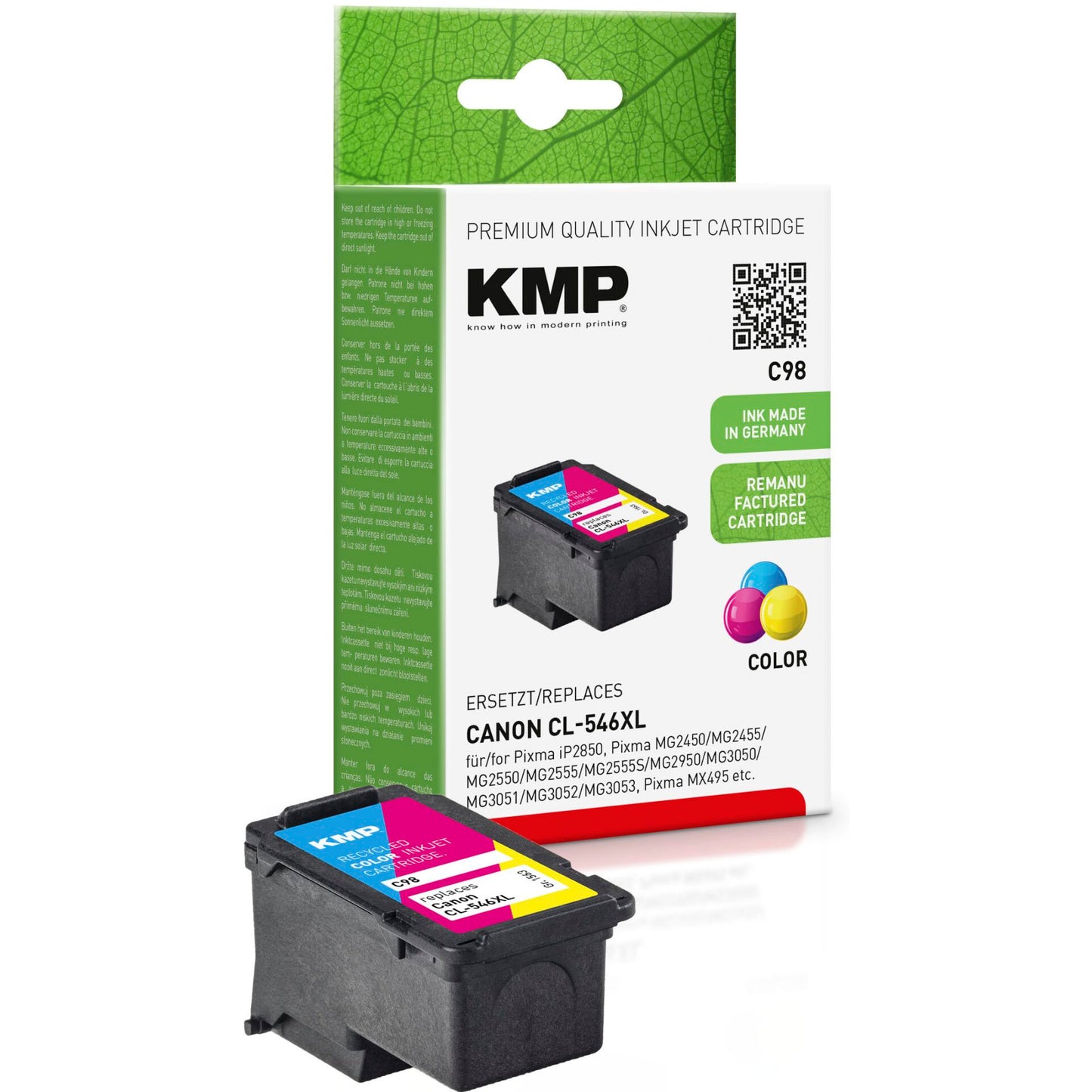 KMP C98 ink cartridge color compatible with Canon CL-546 XL