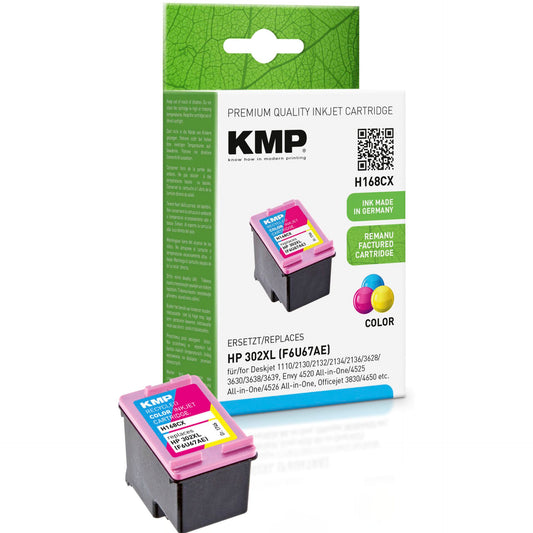 KMP H168CX ink cartridge color compatible with HP F6U67AE
