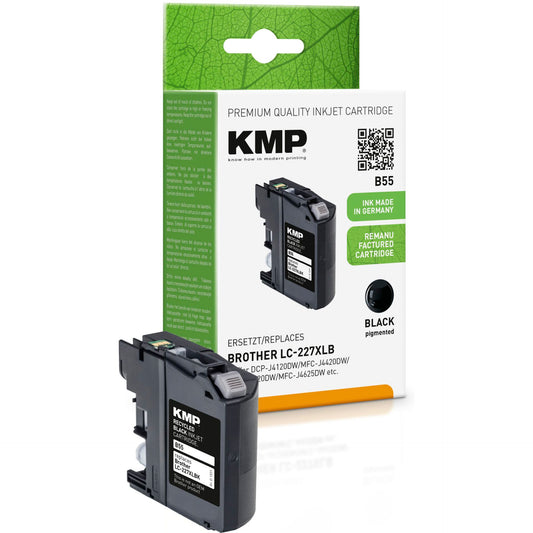 KMP B55 ink cartridge black compatible w. Brother LC-227XLBK