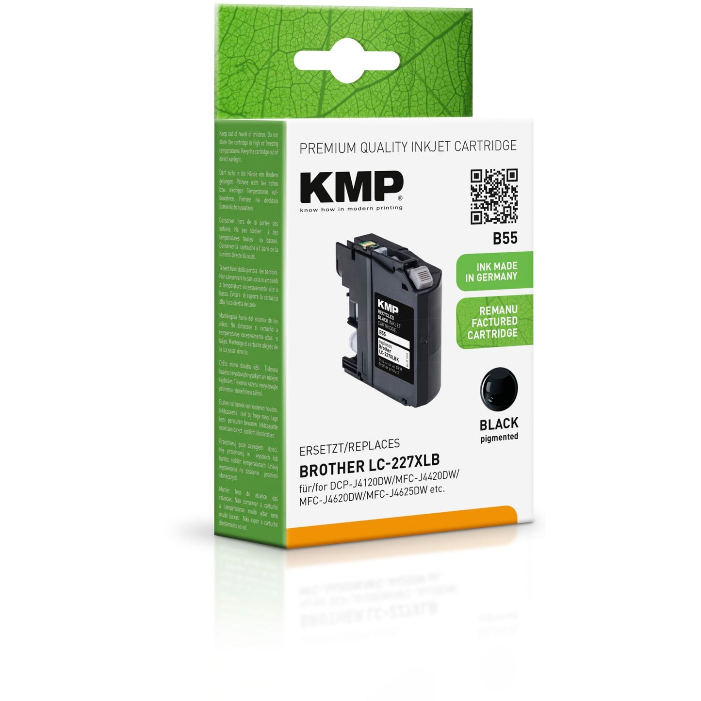 KMP B55 ink cartridge black compatible w. Brother LC-227XLBK