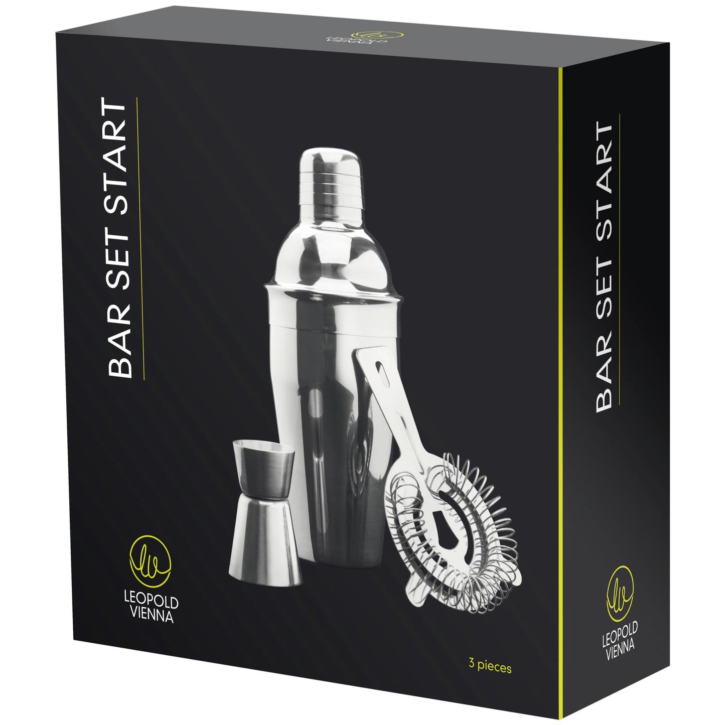 Leopold Vienna Barset Start 3pcs Shaker, Strainer, Jigger LV00465