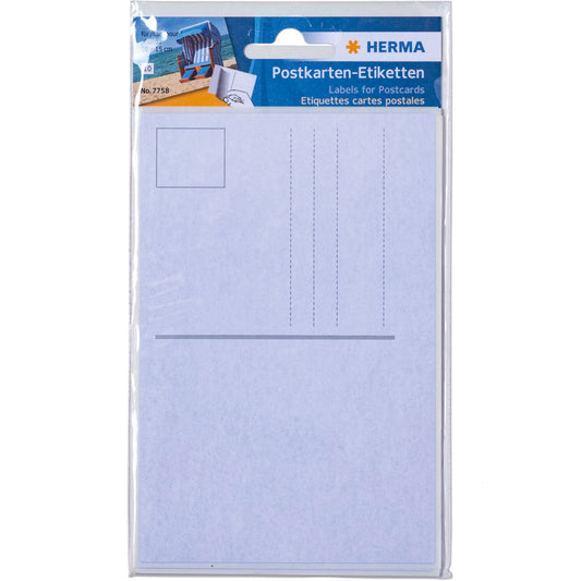 Herma Postcard labels white 95x145  10 labels           7758