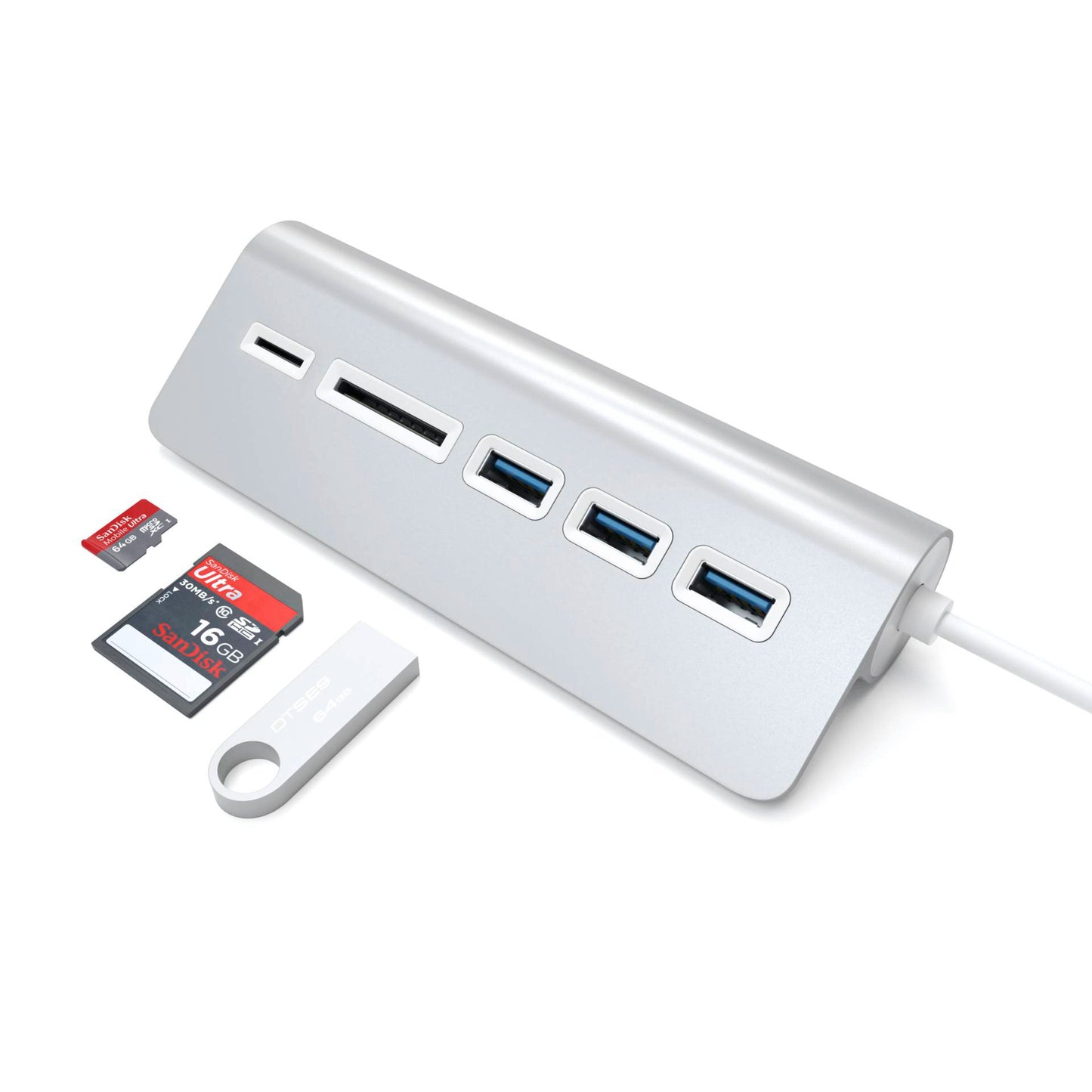 Satechi Aluminum USB 3.0 Hub & Card Reader silver