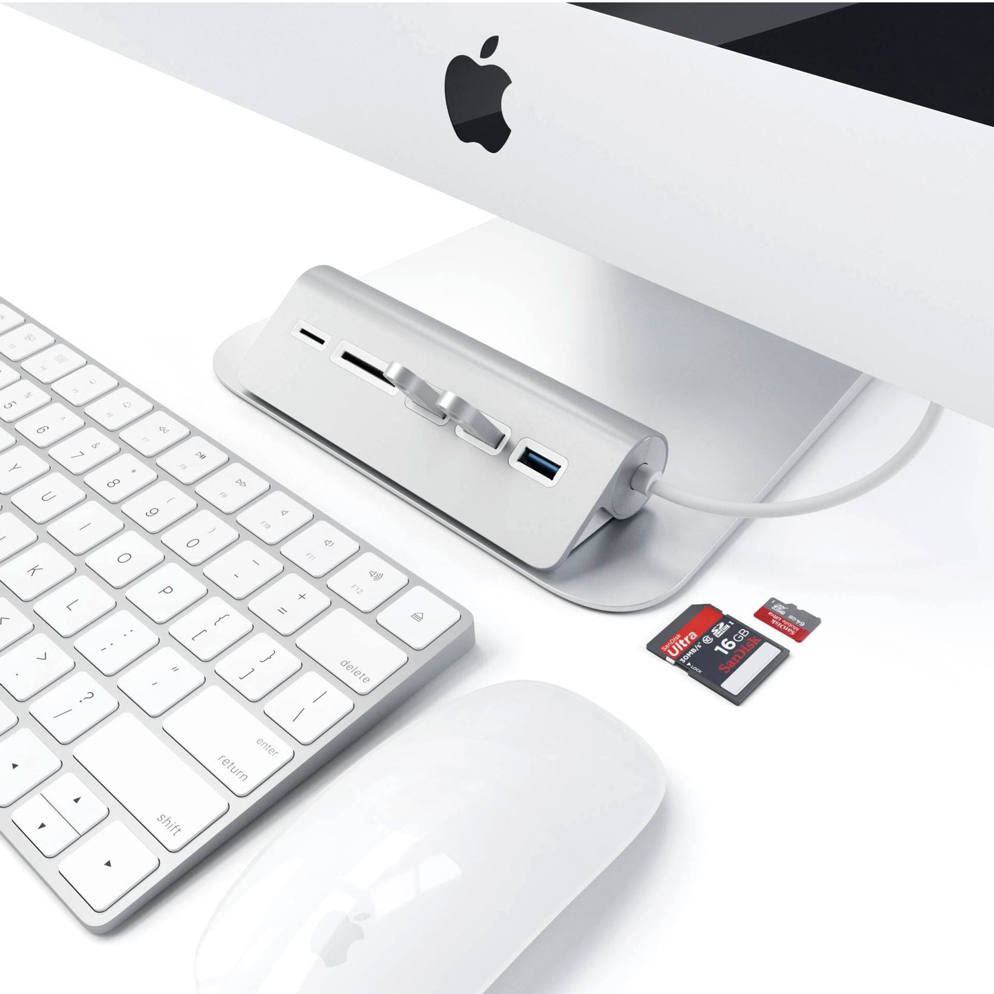 Satechi Aluminum USB 3.0 Hub & Card Reader silver