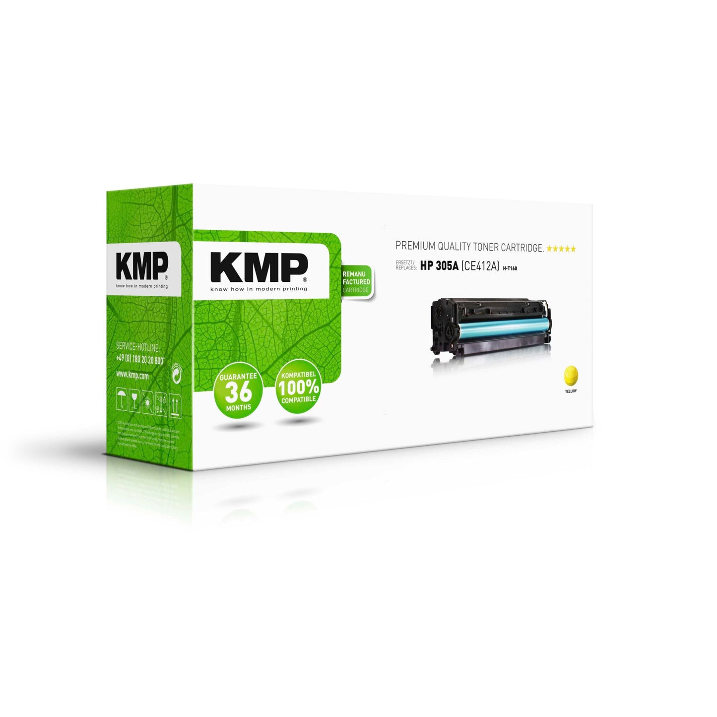 KMP H-T160 Toner yellow compatible with HP CE 412 A